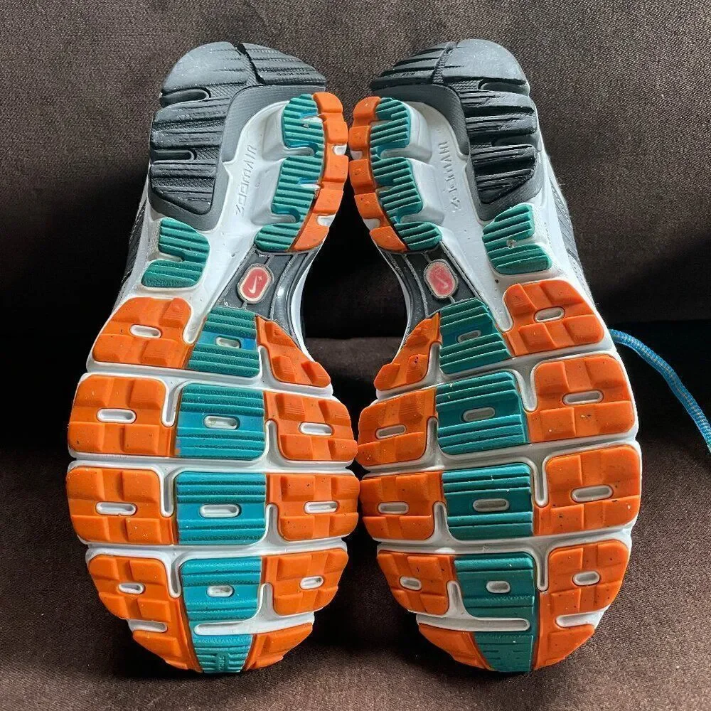 Nike Pegasus 27 Trail Sneaker Woman’s Size 7 Gray Turquoise Orange 407902-002